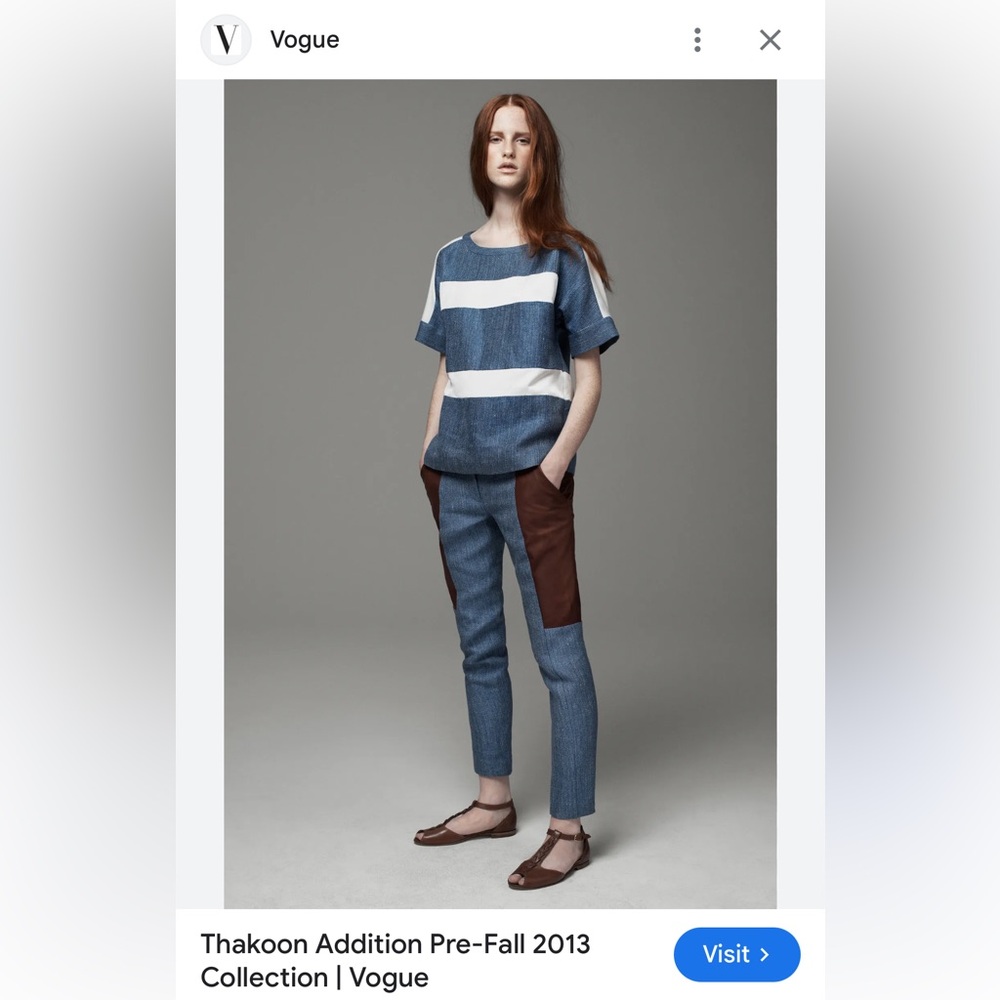 Thakoon Addition Collection 2013 Runway Sample Denim and Silk top